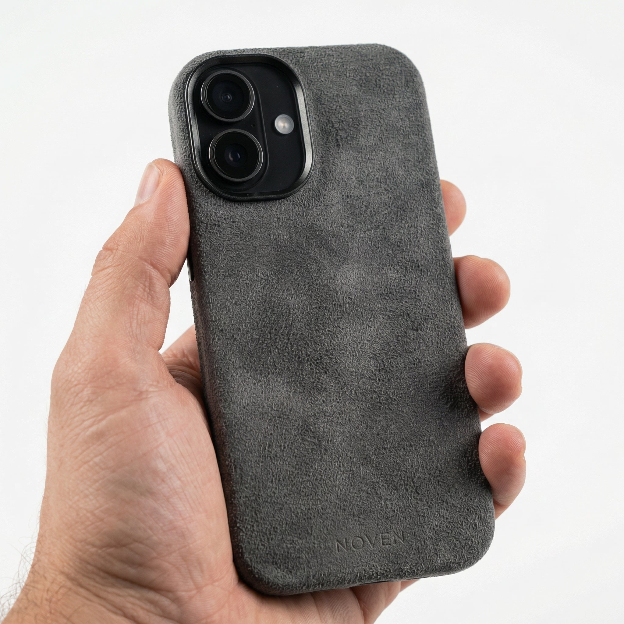 iPhone 16 Alcantara Case - Light Grey