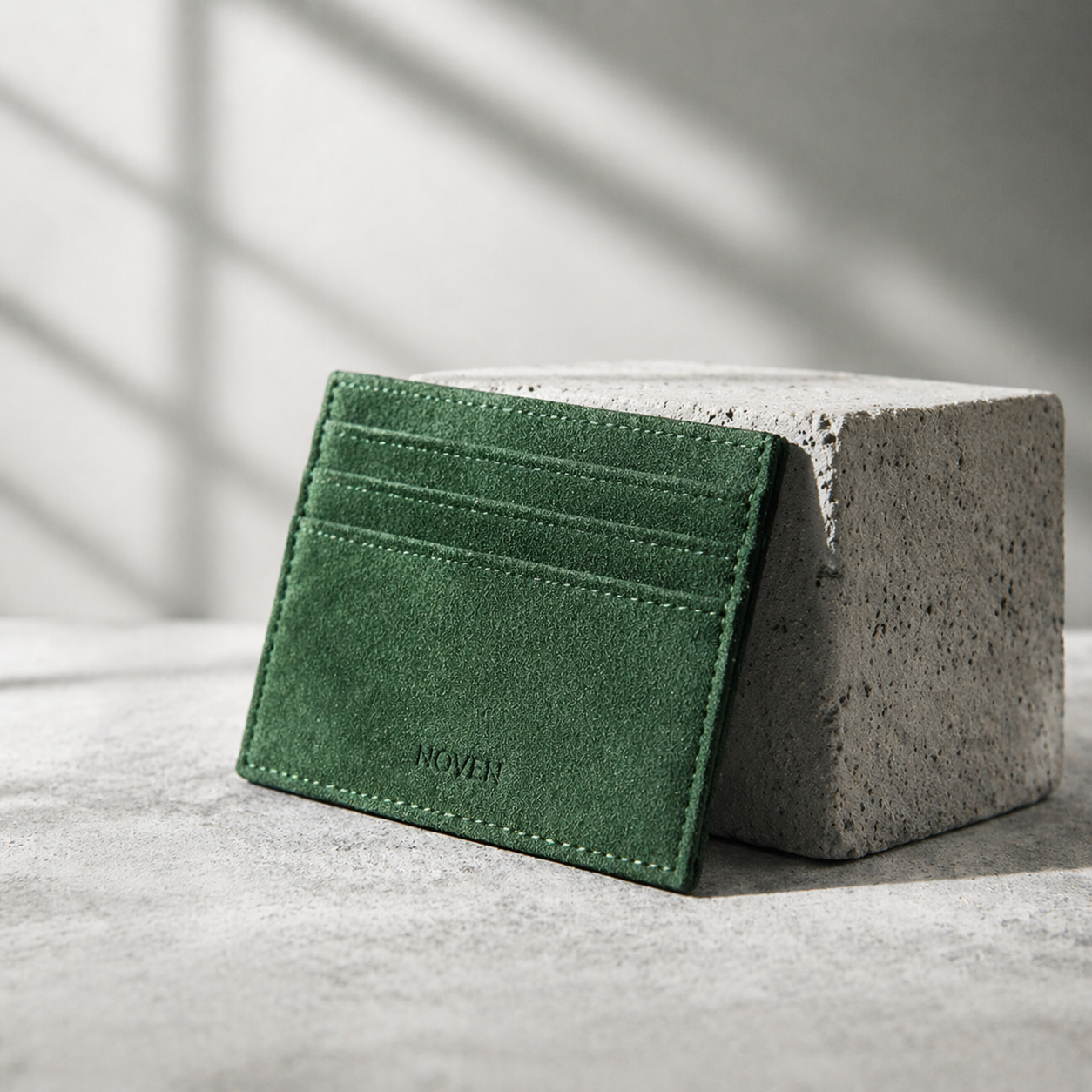 Alcantara Card Wallet - Green