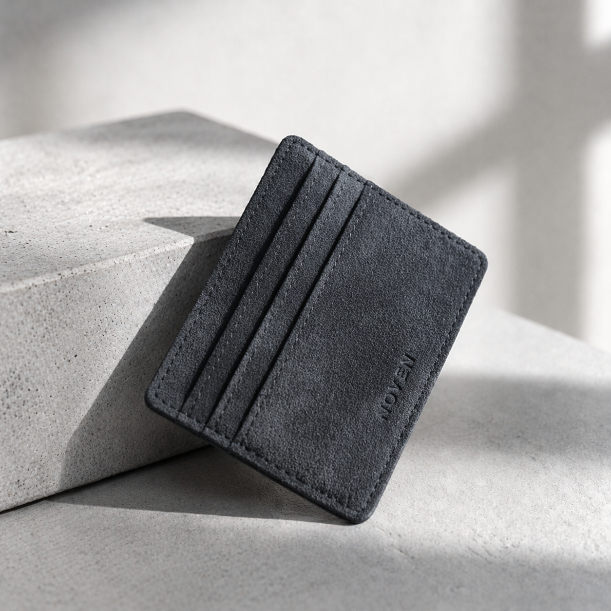 Alcantara Card Wallet - Dark Grey