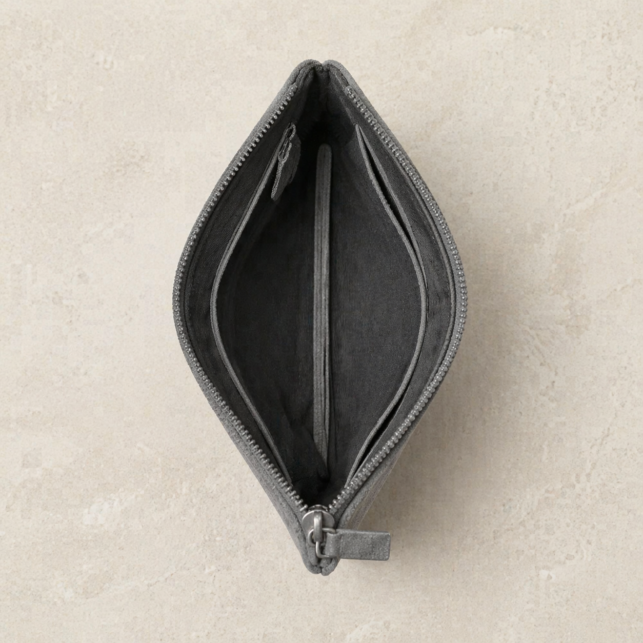 Alcantara Pouch - Light Grey