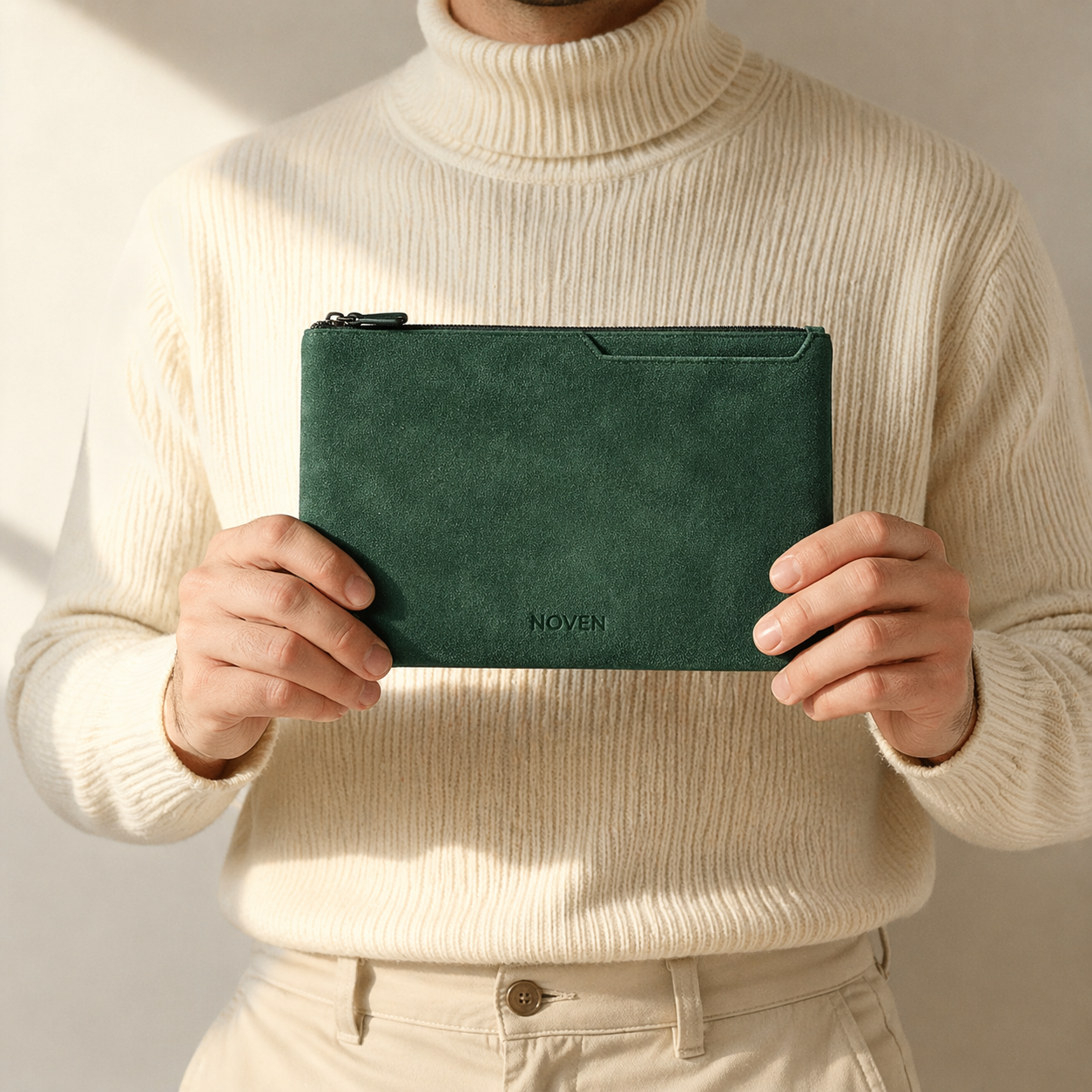 Alcantara Pouch - Green