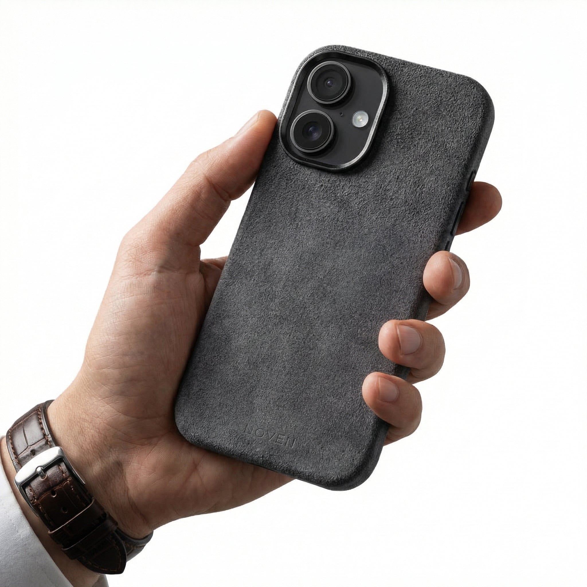 iPhone 16 Alcantara Case - Dark Grey