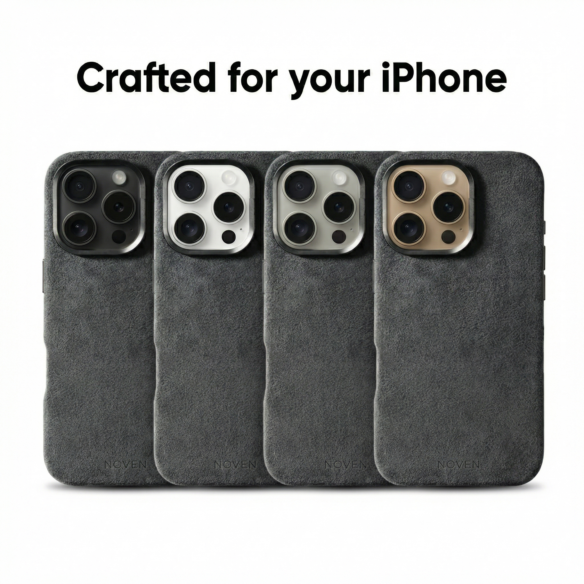 iPhone 16 Pro Max Alcantara Case - Dark Grey