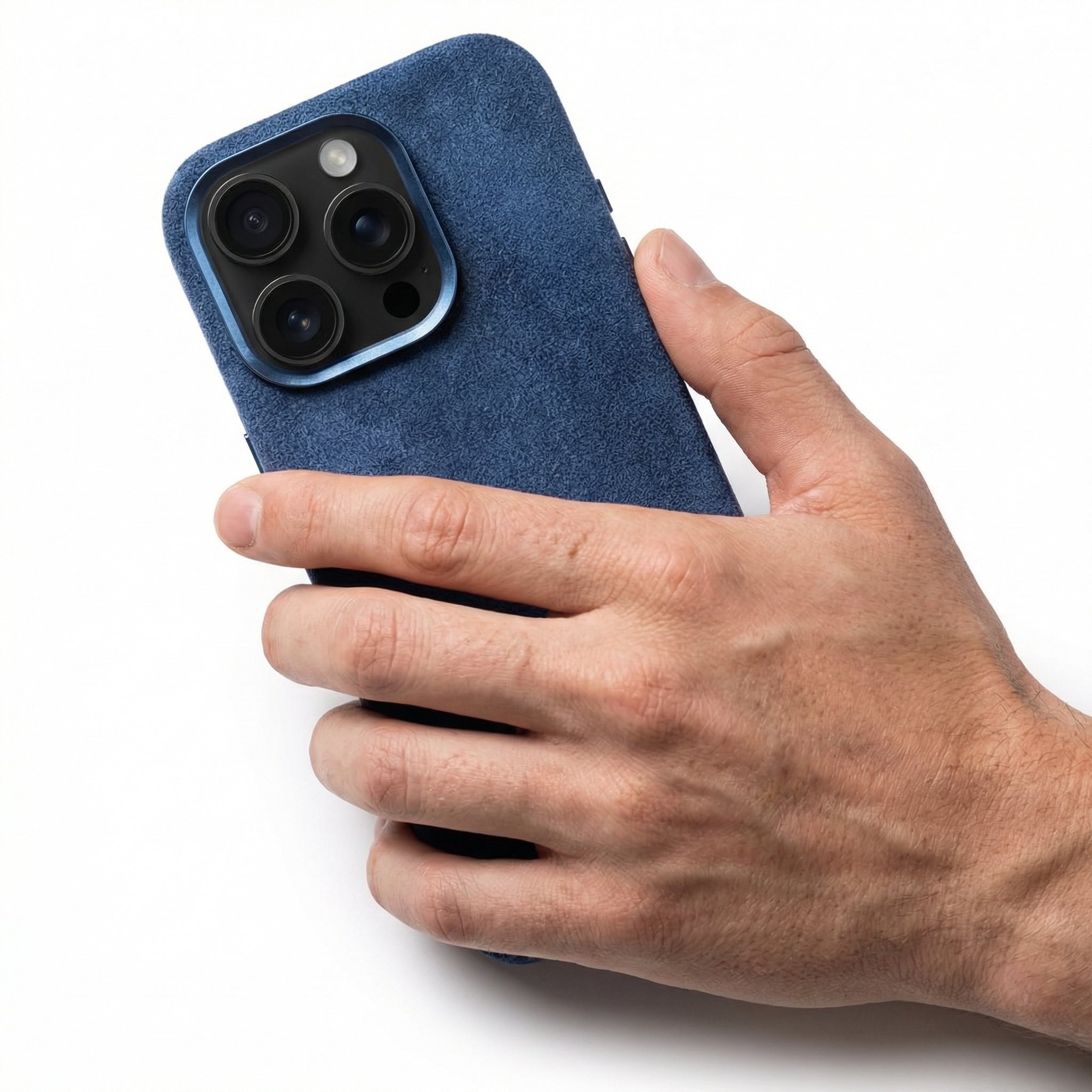 iPhone 15 Pro Alcantara Case - Blue