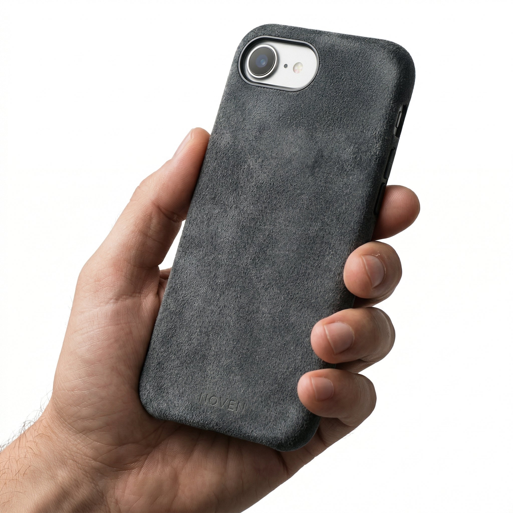 iPhone 16e Alcantara Case - Dark Grey