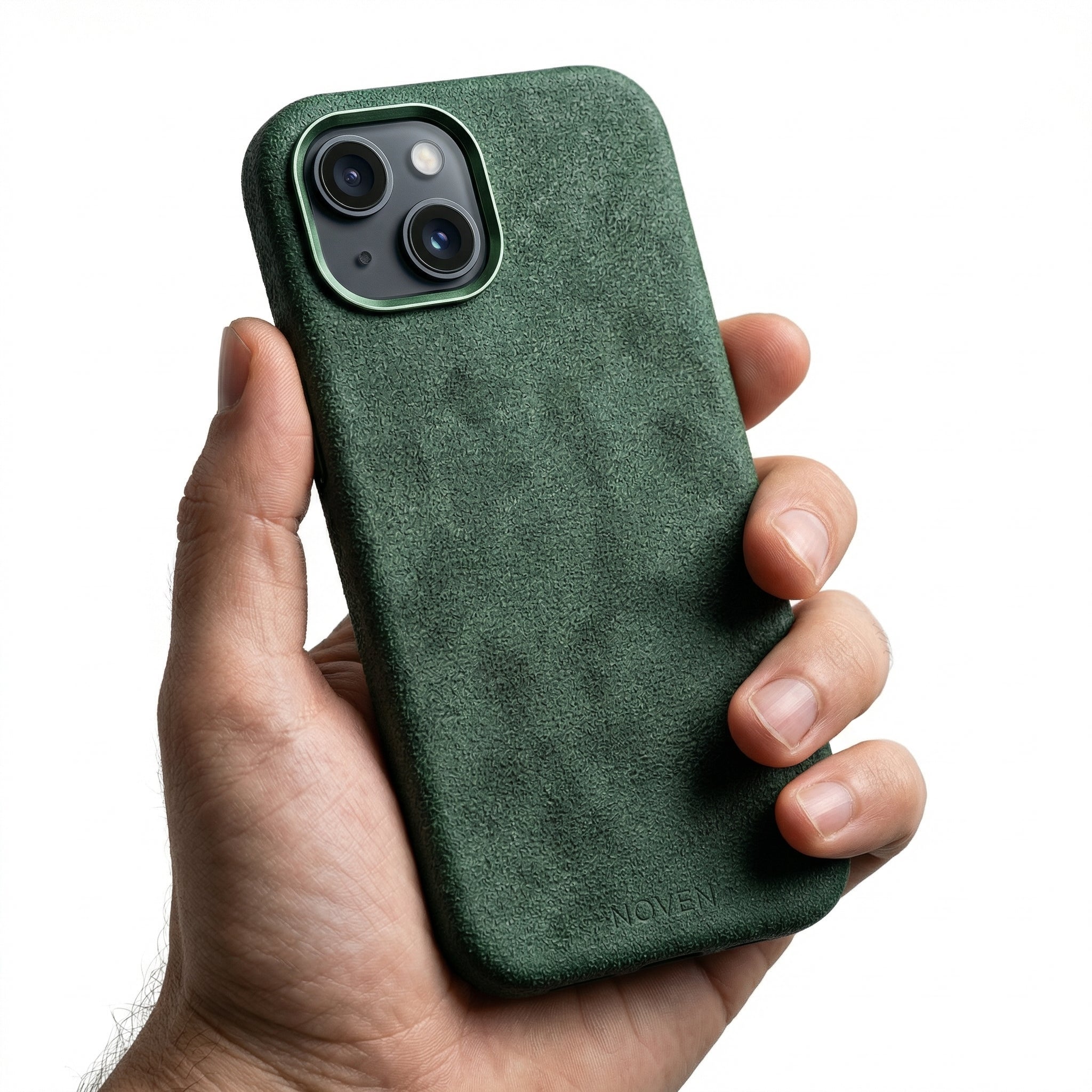 iPhone 15 Plus Alcantara Case - Green