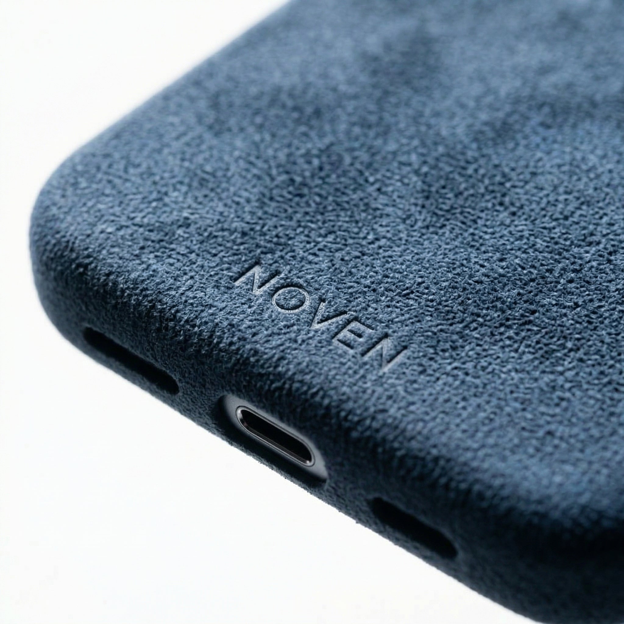 iPhone 15 Plus Alcantara Case - Blue