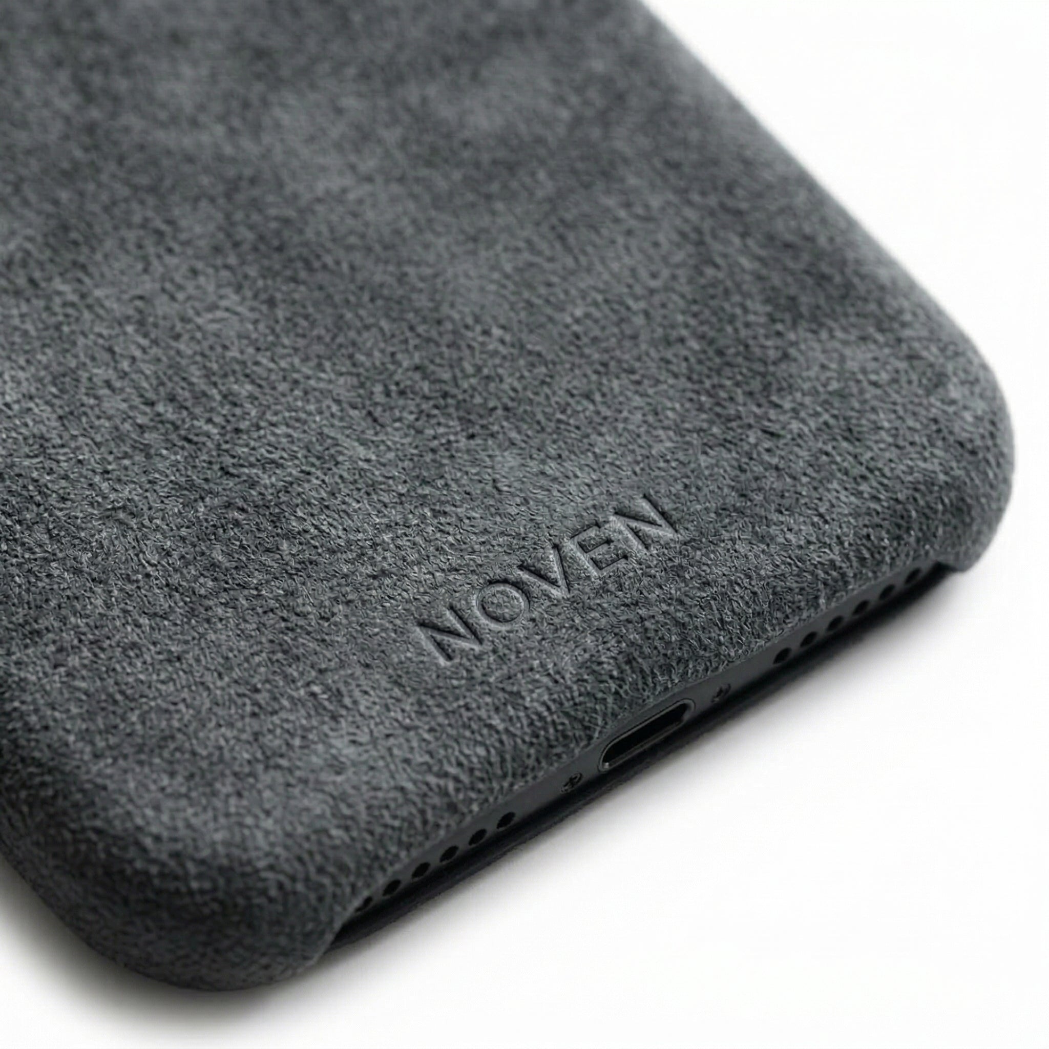 iPhone 16e Alcantara Case - Dark Grey
