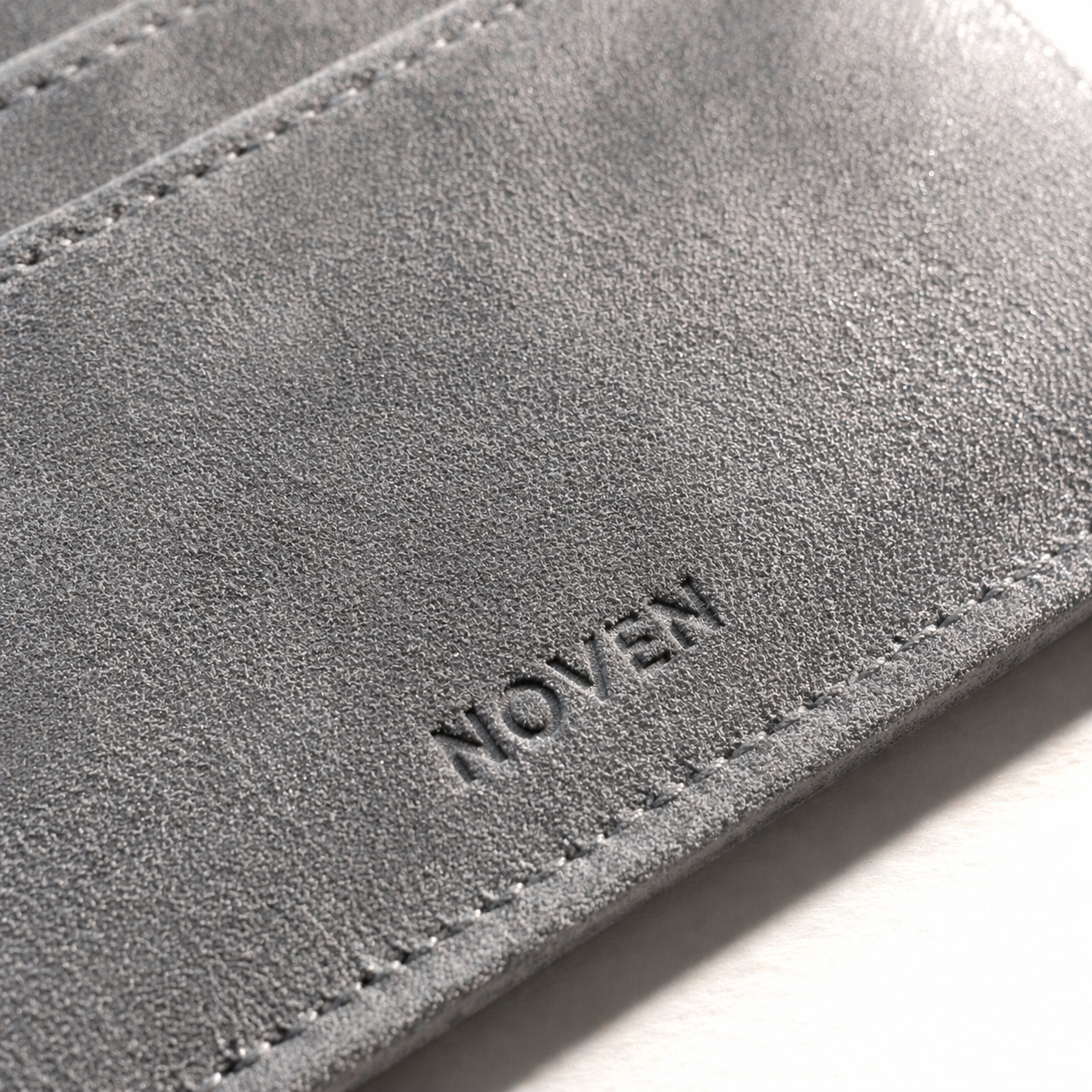 Alcantara Card Wallet - Light Grey