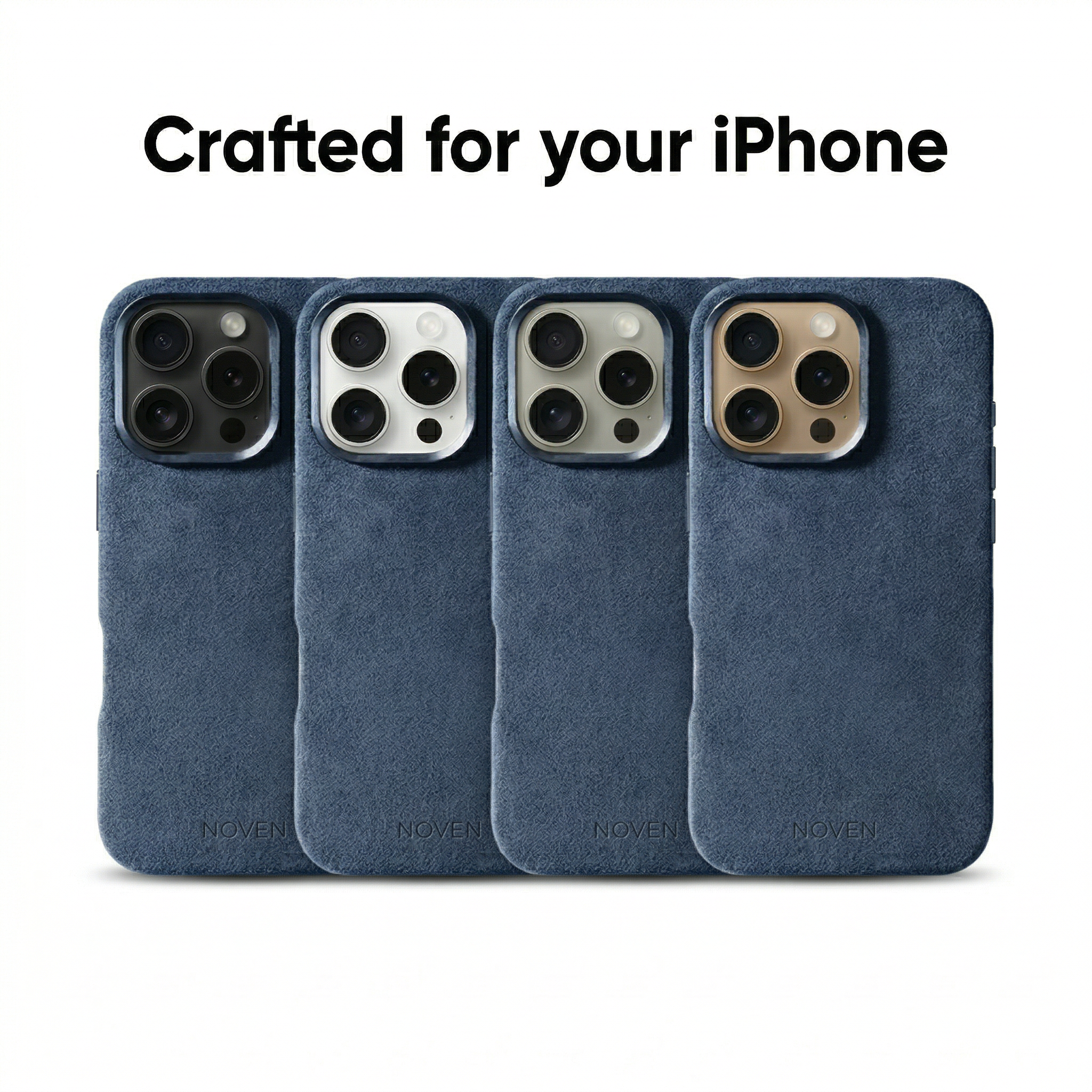 iPhone 15 Pro Alcantara Case - Blue