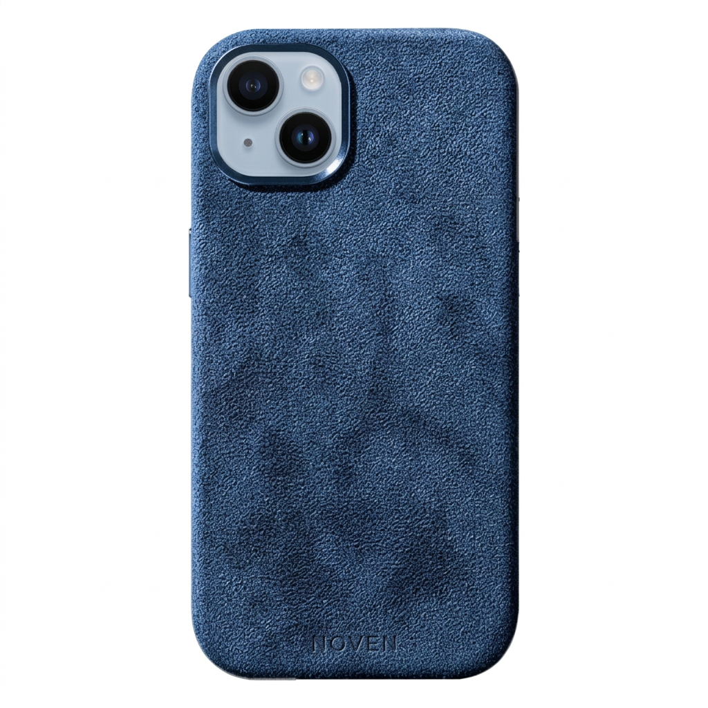 iPhone 15 Plus Alcantara Case - Blue