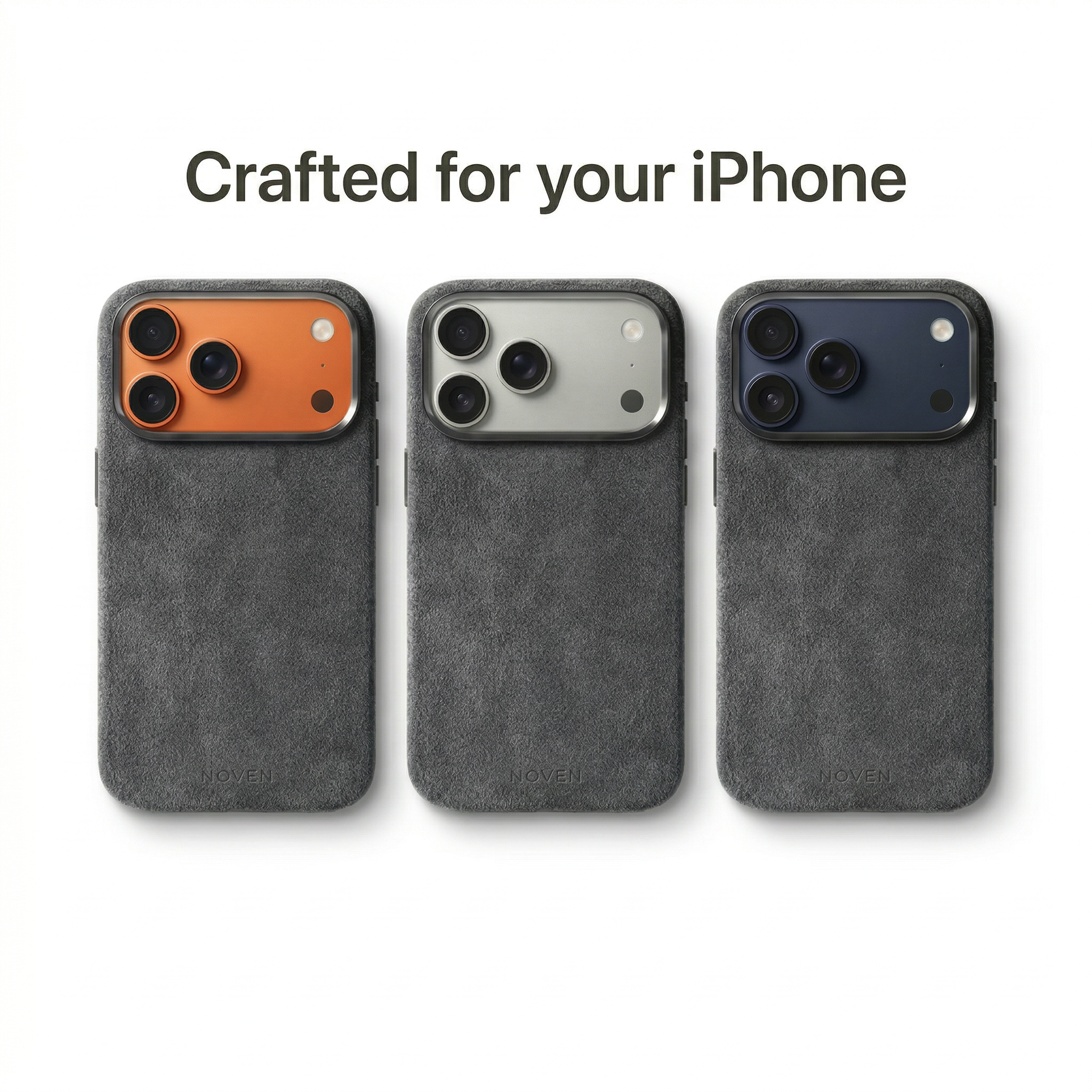 iPhone 17 Pro Max Alcantara Case - Dark Grey