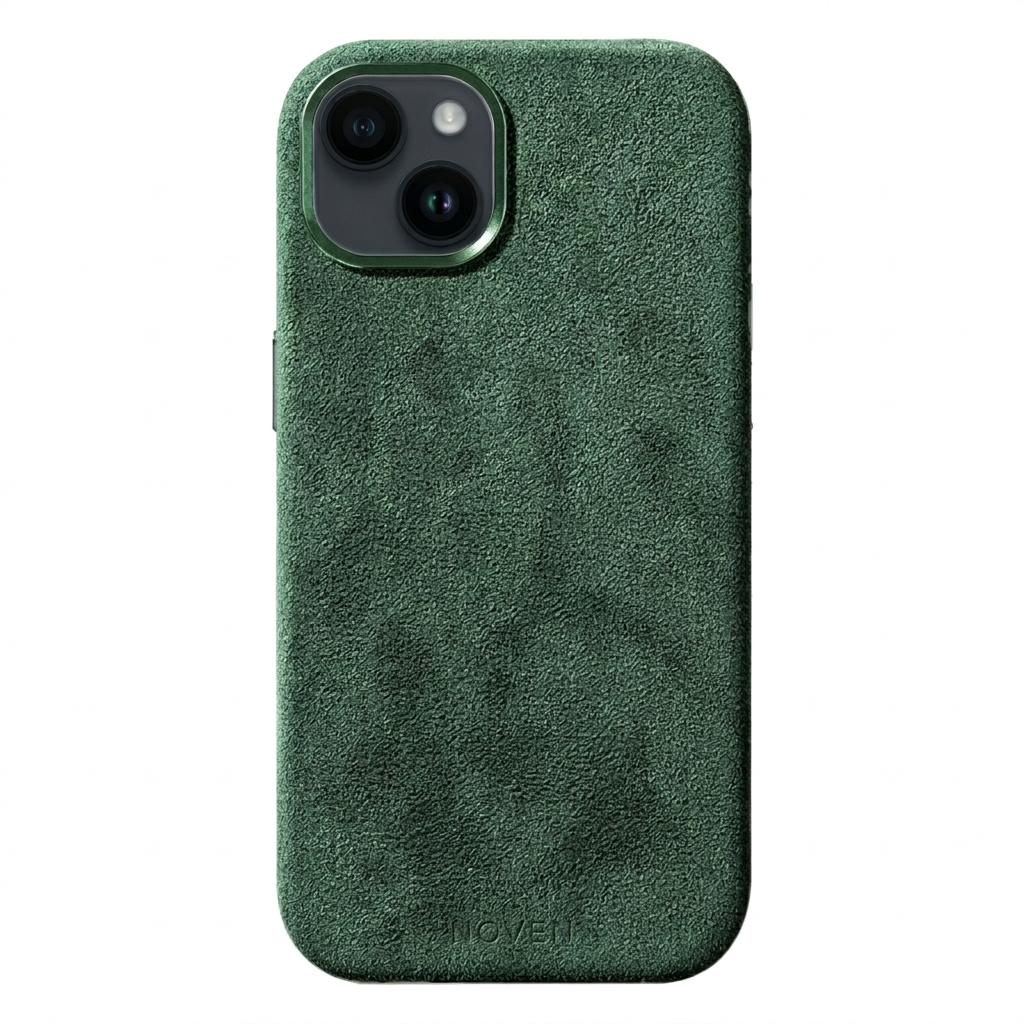iPhone 15 Plus Alcantara Case - Green