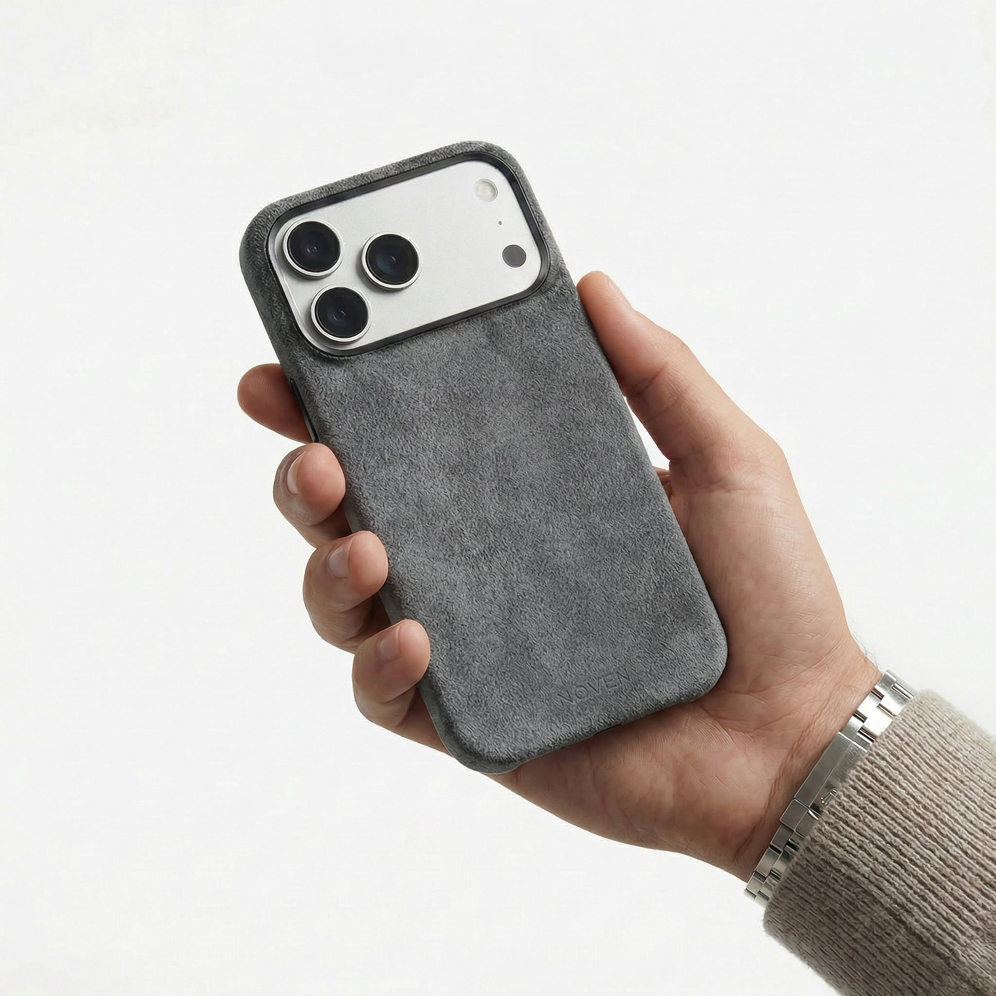 iPhone 17 Pro Alcantara Case - Light Grey