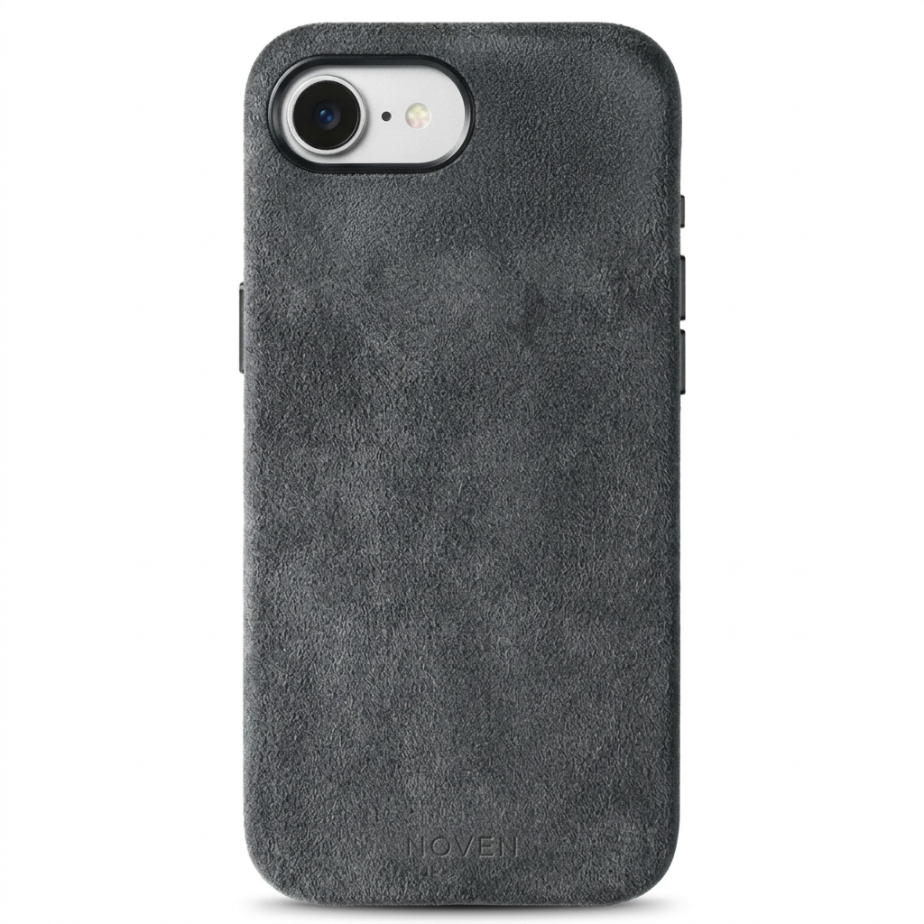iPhone 16e Alcantara Case - Dark Grey